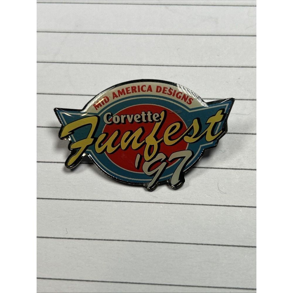 1997 Corvette Funfest Pin‎ Mid America Designs Lapel Pin